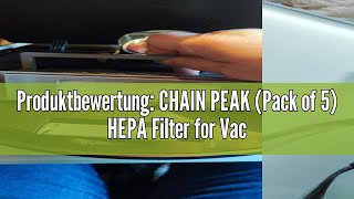 Produktbewertung CHAIN PEAK Pack of 5 HEPA Filter for Vacuum Cleaner Robot Ecovacs DEEBOT OZMO 92 [upl. by Sirred]