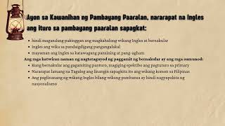 KASAYSAYAN NG WIKANG FILIPINO SA PANAHON NG AMERIKANO [upl. by Lindley]