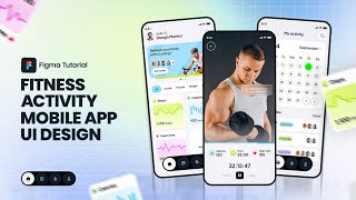 Fitness Activity Mobile App UI Design  Figma Tutorial figmatutorial mobileappdesign [upl. by Tien]