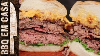 RECEITA DE DOUBLE CHEDDAR BACON BURGER HAMBURGUER DUPLO [upl. by Aisul]