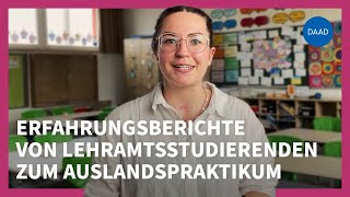 LehramtInternational OTöne von Geförderten zum Schulpraktikum im Ausland LV [upl. by Ettenan]