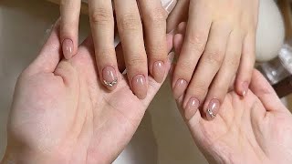 Immersive Manicure｜Paint a nude color 🤍 nailart [upl. by Trawets414]