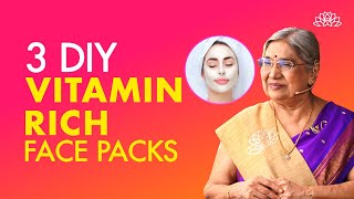 3 VitaminRich Face Packs for glowing skin I Dr Hansaji [upl. by Corly450]