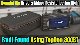 Hyundai  Kia Airbag Fault  Diagnosing Tip Using Topdon ArtiDiag800BT [upl. by Aufmann]