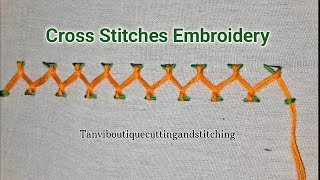 Cross Stitch Embroidery Making Trick Very Easy Method [upl. by Veejar]