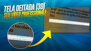 COMO FAZER TELA DEITADA NO AFTER EFFECTS TELA 3D [upl. by Athena304]