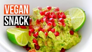 Vegan Snacks Pomegranate Guacamole  Chef Kathy Fang [upl. by Shiri451]