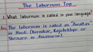 What laburnum is called in your language  The Laburnum Top  Class 11 English Poem [upl. by Leach]