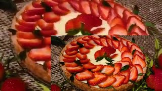 Tarte aux fraises 🍓à la crème pâtissière La recette détaillée👇 cliquez sur le lien en barre dinfo [upl. by Anaibib]