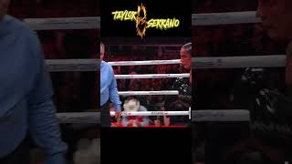 Taylor vs Serrano Intense Finish 🔥Final Rounds Thriller Shorts boxing boxingfans [upl. by Elbring]