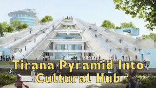 MVRDV Transforms Tirana Pyramid into Urban Oasis for Free Tech Education [upl. by Olnek]