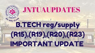 JNTUAB TECH REGSUPPLY IMPORTANT UPDATE FOR ALL [upl. by Sergeant]