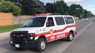 VERY RARE Ottawa Fire Service Responding  Squad 41  Volunteer Firefighters Responding [upl. by Nylcsoj]