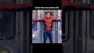 The Power of SpiderMan Stopping a Train at Full Speed🔥 marvel spiderman shorts [upl. by Asseram329]