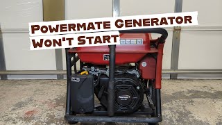 Powermate Generator Wont Start [upl. by Shaughn]