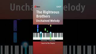 The Righteous Brothers  Unchained Melody  EASY Piano TUTORIAL by Piano Fun Play shorts [upl. by Mischa]