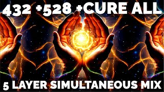 432Hz  528Hz  Rife Cure All  5 Layer Simultaneous  Pure Tones  Deep Healing Unique Mix [upl. by Etireugram]