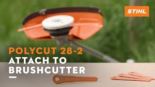 Attach PolyCut 282 to brushcutter  STIHL ​ [upl. by Anelah866]