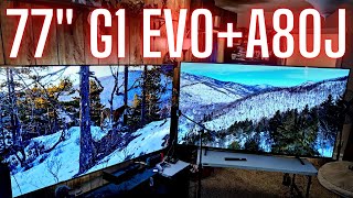 77quot LG G1 Evo and Sony A80J Live Comparison What Do You Want To See [upl. by Tamera]