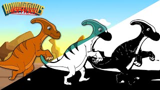 The Making of Parasaurolophus  Dinostory  Dinosaur Songs by Howdytoons [upl. by Amalea]