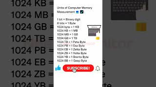 Understanding Units of Computer Memory Measurement  Bytes Kilobytes Megabytes and More [upl. by Lissie]