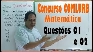 Comlurb 2020  Resolução da Prova de Matemática  1 [upl. by Noiraa]