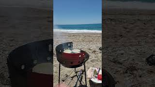 Grilling on the beach in Saranda Albania LukovaBeach saranda [upl. by Waylan648]