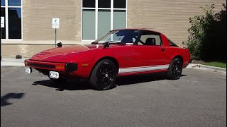 1979 Mazda RX7 RX7 in Red amp Wankel Rotary Engine Sound on My Car Story with Lou Costabile [upl. by Catt]