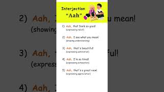 Parts of Speech  Interjection quotAahquot english englishvocabulary englishgrammar rrb ielts [upl. by Kynthia254]