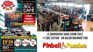 Visite du salon Bourgogne Game Show BGS  11è Edition  Septembre 2023  Flippers et Arcade [upl. by Haywood851]