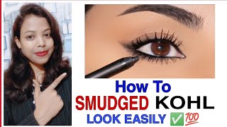 How To  Easy Everyday Smudged Kohl Look  For Beginners [upl. by Sivrad350]