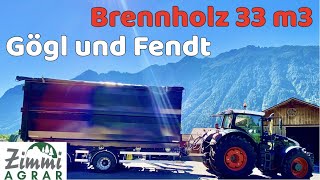 Fendt 936 VarioBlack Beautymit Gögl Hakenliftanhänger mit 33m3 Scheitholz nach Oberlech [upl. by Cooperstein248]