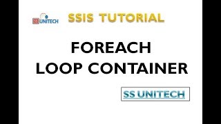 ForEach Loop container in ssis ForEach Loop Basic Introduction  ssis tutorial part 43 [upl. by Grizelda]