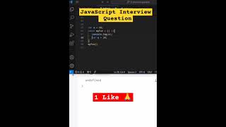 JavaScript Interview Question  interview question shorts shortvideo javascript interview code [upl. by Mickie]