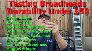 Broadheads Under 69 vs Steel Plate Durability Testing [upl. by Oriane]