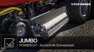 KurzschnittSchneidwerk POWERCUT beim JUMBO Ladewagen  PÖTTINGER [upl. by Naret]