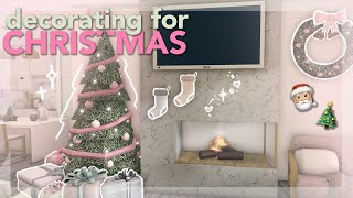 🎄decorating my DREAM bloxburg apartment for CHRISTMAS for the last time 💔 [upl. by Truda]