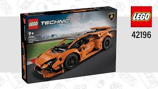 LEGO Technic™ Lamborghini Huracán Tecnica Orange 42196806 pcs Speed Build TopBrickBuilderLite [upl. by Hajan]