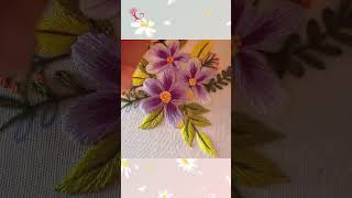 Simple Wildflower Petal Embroidery  Quick Tutorial for Beginners [upl. by Norre]