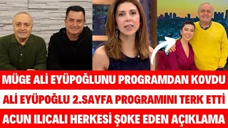 MÜGE İLE ALİ EYÜPOĞLU AYRILDI 2SAYFA PROGRAMI ACUN ILICALI DEVREYE GİRDİ YETER SİBELCAN SEDA SAYAN [upl. by Lekim]