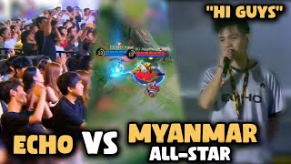 MYANMAR FANS CHEERING FOR YAWI AND ECHO IN THEIR FUN MATCH😮 [upl. by Thorner]