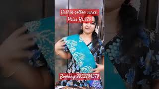 Clearance sale Bathik saree httpschatwhatsappcomGwDKBzEwK5cBMqQGNAZdkGrenny collection [upl. by Adnuahs970]