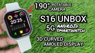 S16 5G ANDROID SMARTWATCH WITH 190° ROTATABLE CAMERA  CD99 5GCELLULAR WATCH WITH CAMERA REVIEW [upl. by Ahel933]