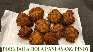 PORK BOLABOLA PANLASANG PINOY MY OWN VERSION COOKING PORKBOLABOLA [upl. by Acquah]