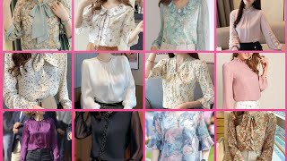 Outstanding silk amp Satin lace decor Formal Blouse Designs [upl. by Gazzo118]