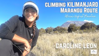 Climbing Kilimanjaro Marangu Route with CarolineLeon the Highest Mountain in Africa travel [upl. by Kcireddor41]