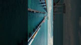 Rameswaram New Pamban Bridge Train Trail pambanbridge pambanisland rameshwarambridge seabridge [upl. by Lura]