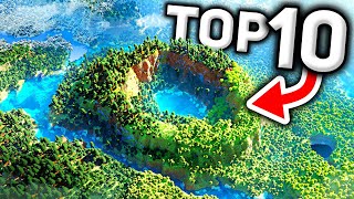 NEW TOP 10 BEST MINECRAFT SEEDS Minecraft Bedrock Edition Seeds [upl. by Popelka]