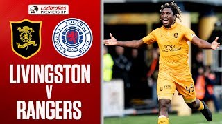 Livingston 10 Rangers  Menga Strike Shocks Rangers  Ladbrokes Premiership [upl. by Imoin]