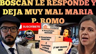 BOSCAN SE SACUDE Y LE RESPONDE CON FUERTE ACUSACION A LA REPARTIDORA MARIA PAULA ROMO NOTICIAS RFE [upl. by Etaner]